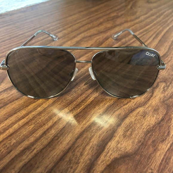 QUAY Silver High Key Sunglasses